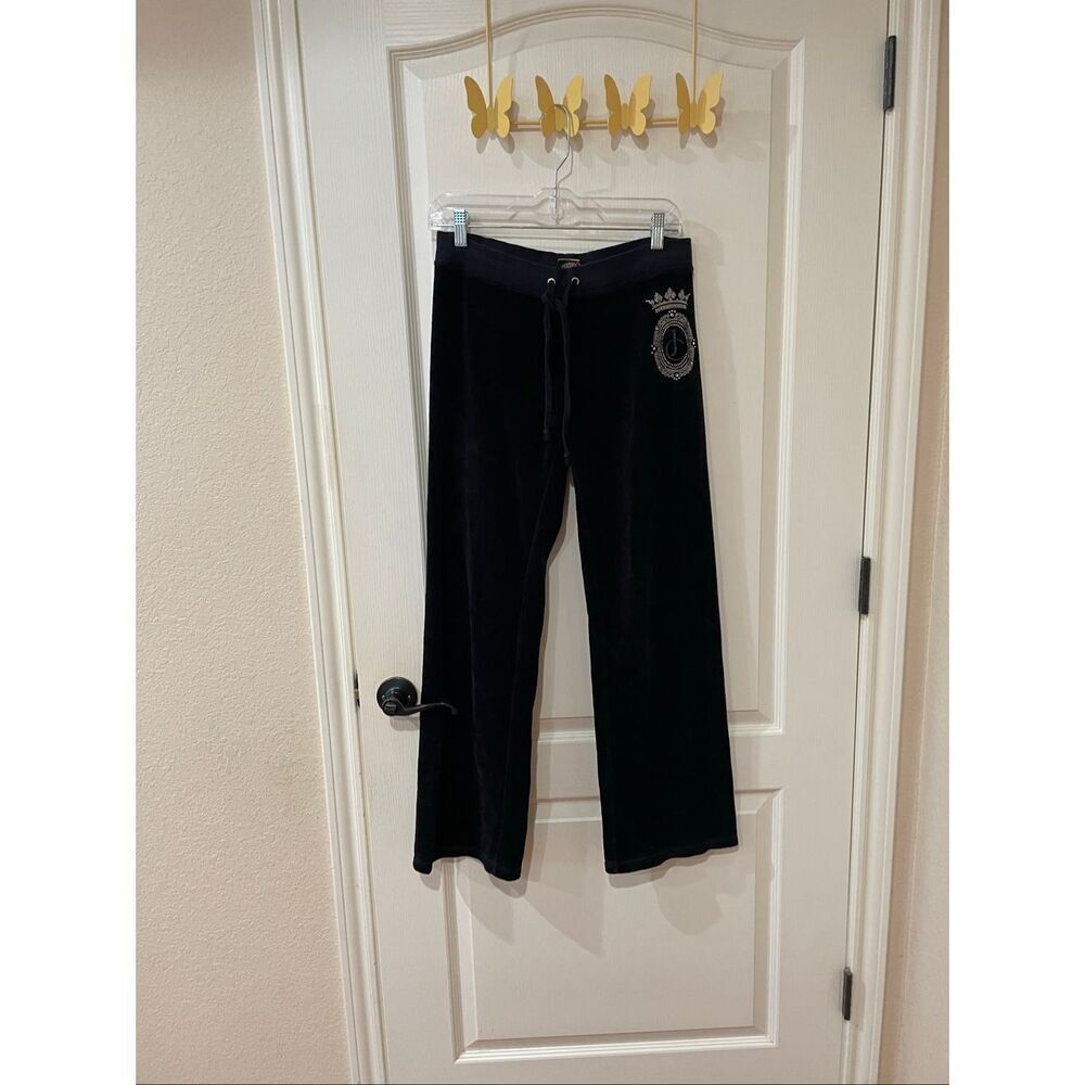 Juicy Couture Vintage YTk Black Bootcut Pants size small